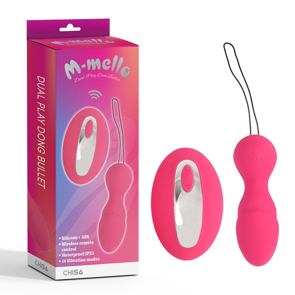 Dual Play Dildo 10-mode Vibration With Remote Control 10 Cm Black