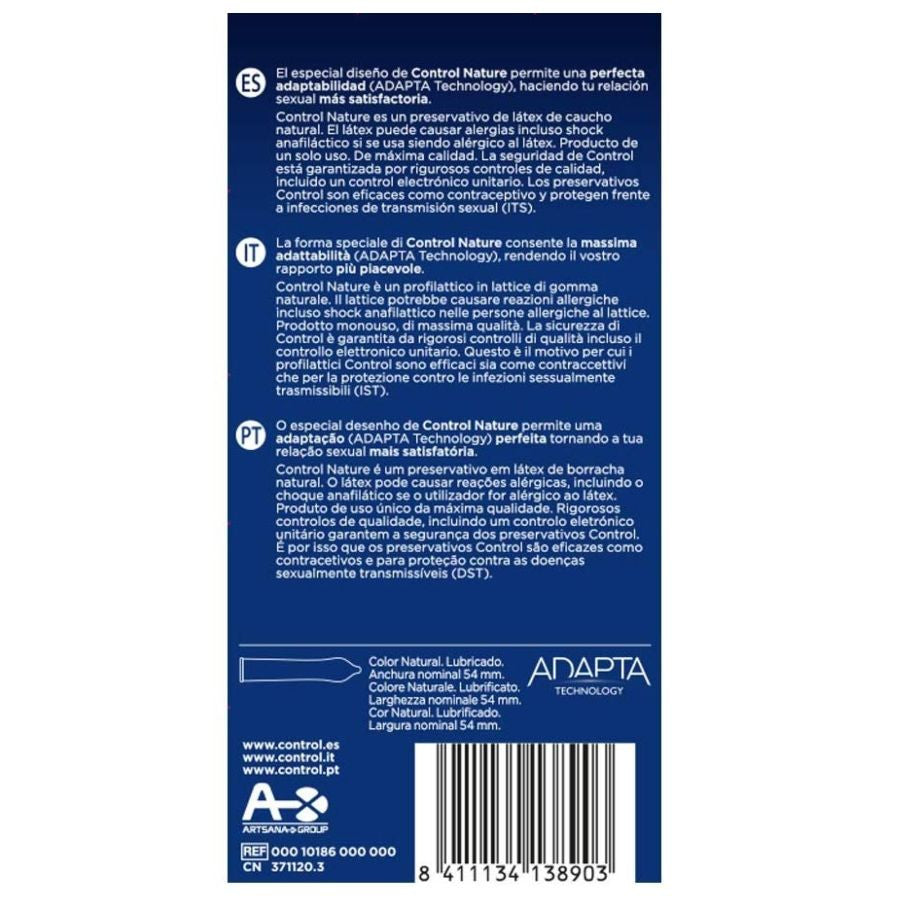 Control Adapta Nature – Premium Natural Condoms (12 Pcs)