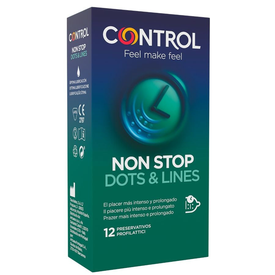 Control - Nonstop Dots And Lines Condoms 12 Pcs