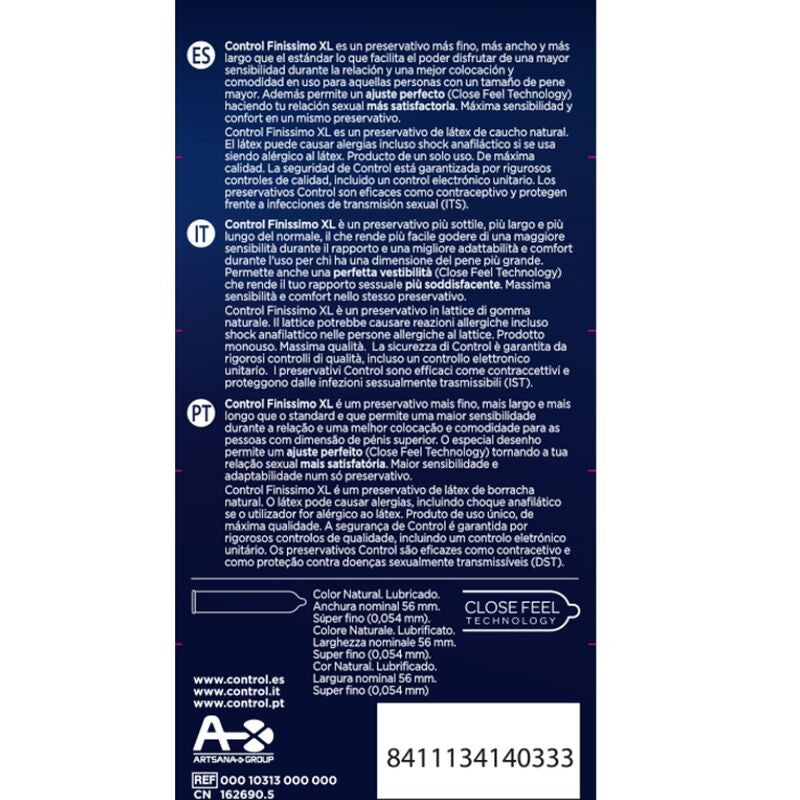Control Finissimo Xl – Premium Condoms In A Pack Of 12