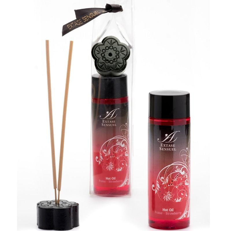 Extase Sensual – Strawberry Flavored Stimulating Massage Oil 100 Ml
