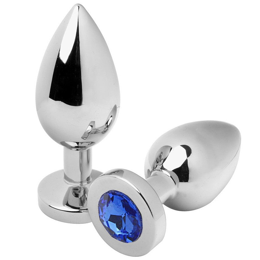Metal Hard – Small Diamond Anal Plug Blue 5.71 Cm