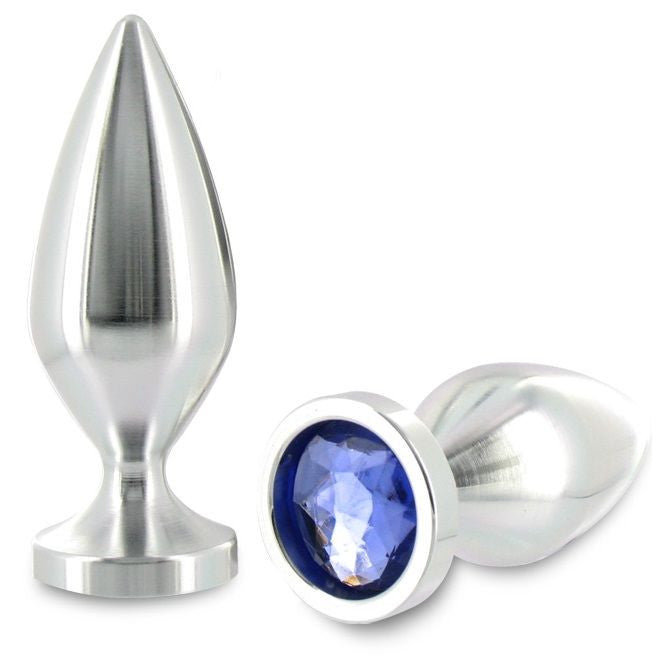 Metal Hard – Medium Anal Plug With Aluminum Crystal