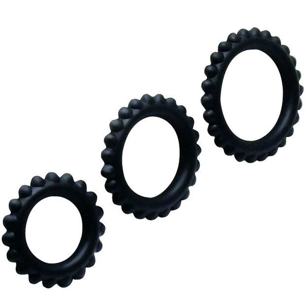 Baile Titan Set – 3 Premium Penis Rings Black
