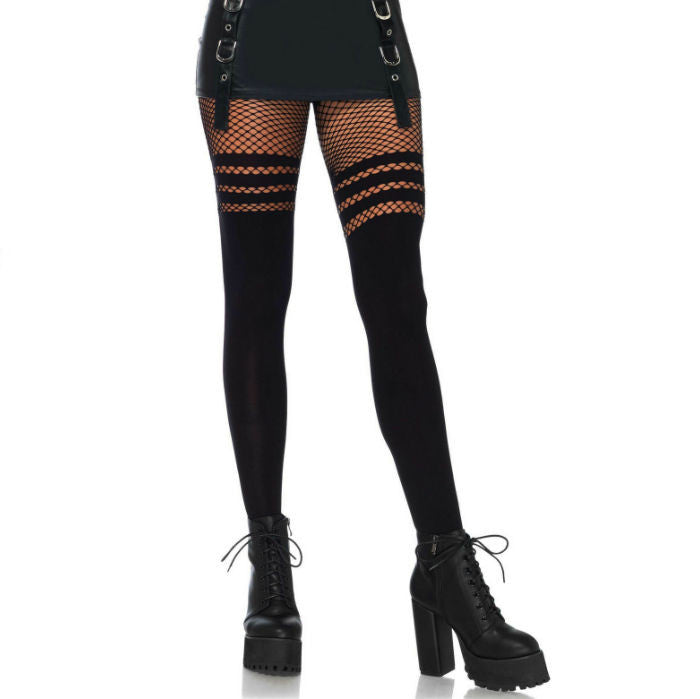 Leg Avenue - Sensual Tights With Fishnet Pattern