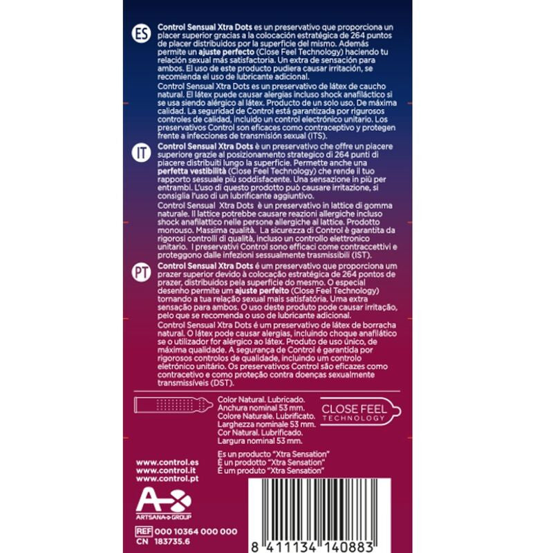Control - Xtra Dots 12-piece Premium Intimate Depilatory