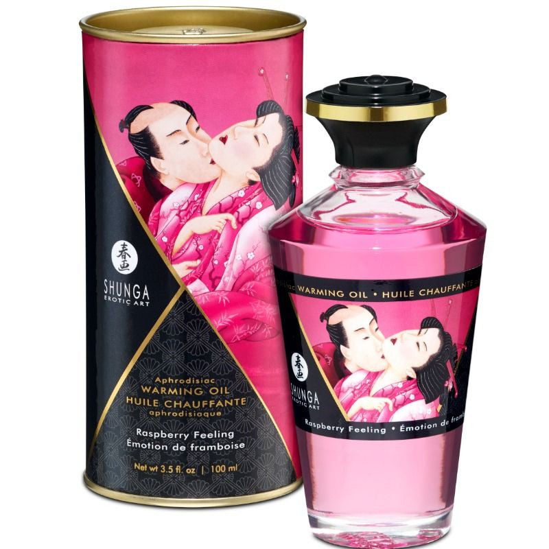 Shunga - Intense Raspberry Flavored Massage Oil 100 Ml