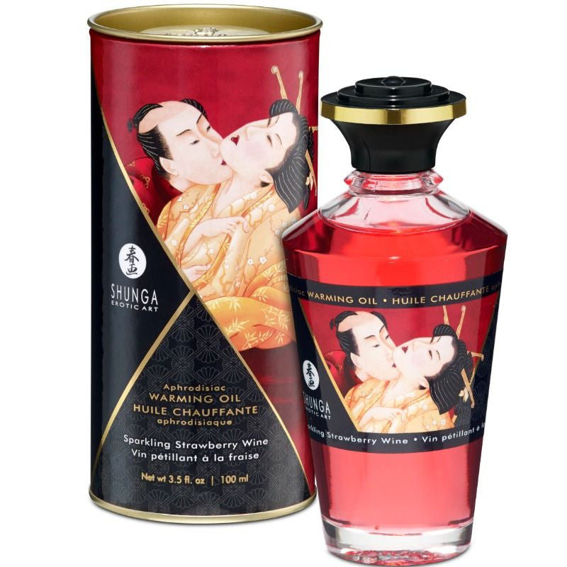 Shunga - Strawberry And Cava Spicy Massage Oil 100 Ml