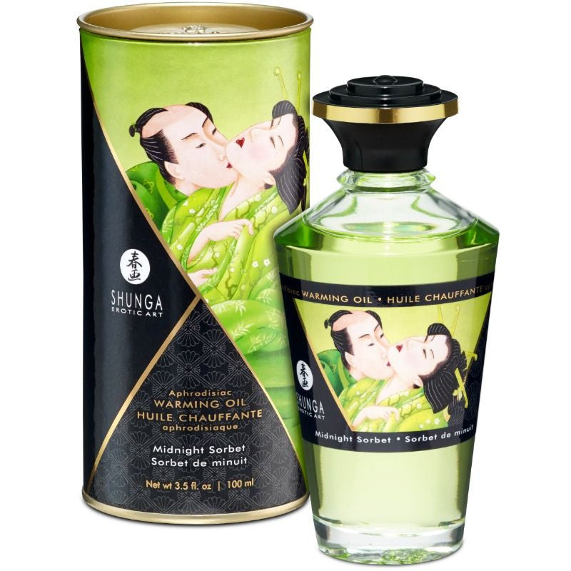 Shunga - Warming Massage Oil Midnight Sorbet Flavor 100 Ml