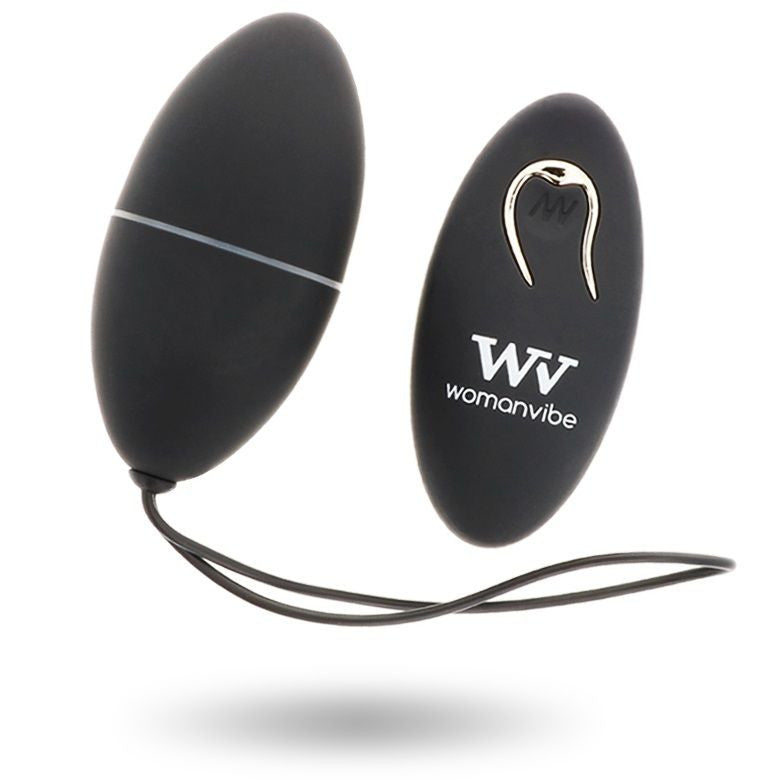 Womanvibe Alsan – Remote Control Egg Vibrator Made Of Black Silicone