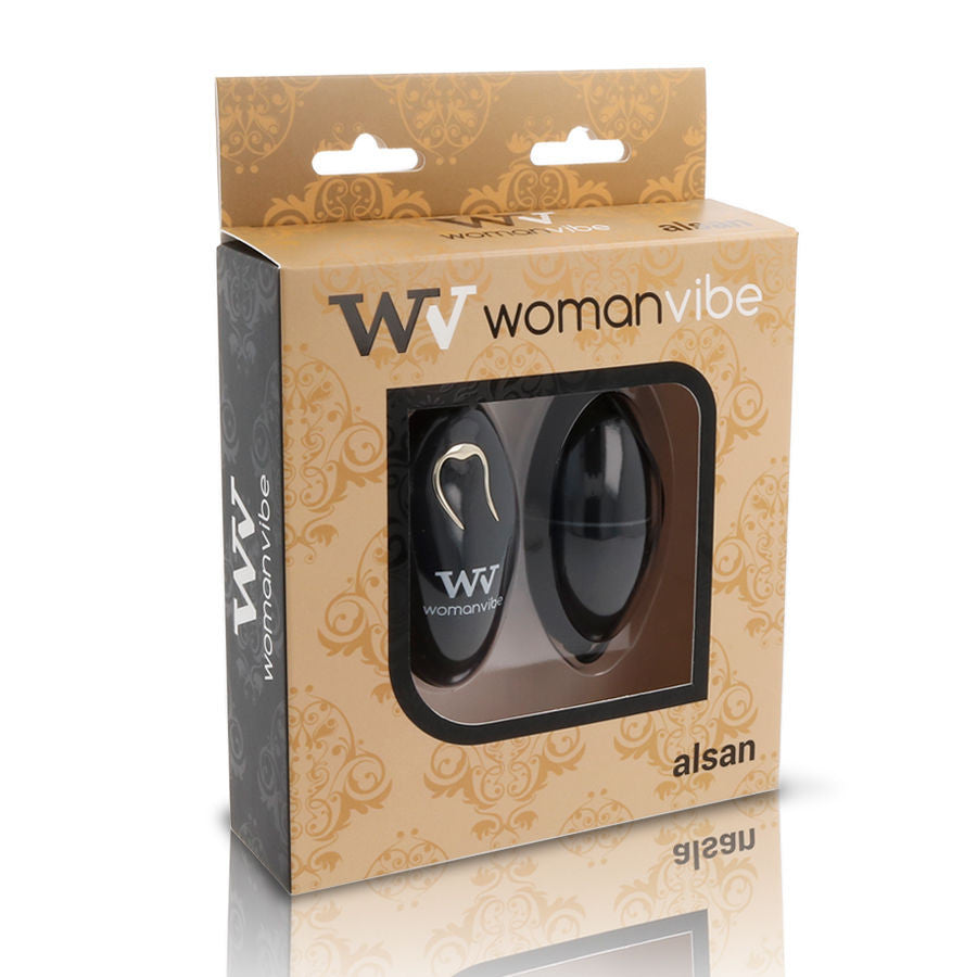 Womanvibe Alsan – Remote Control Egg Vibrator Made Of Black Silicone