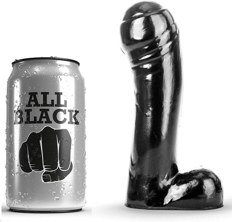 All Black – 15 cm prémiové dildo v čiernej farbe