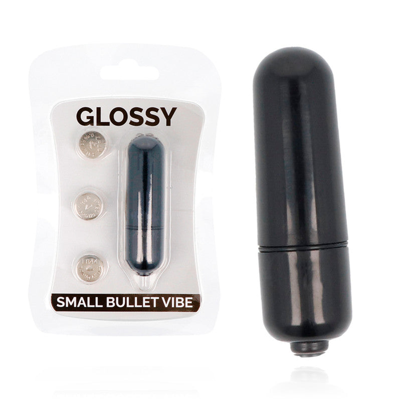 Glossy – Small Premium Vibrating Stimulator In Black