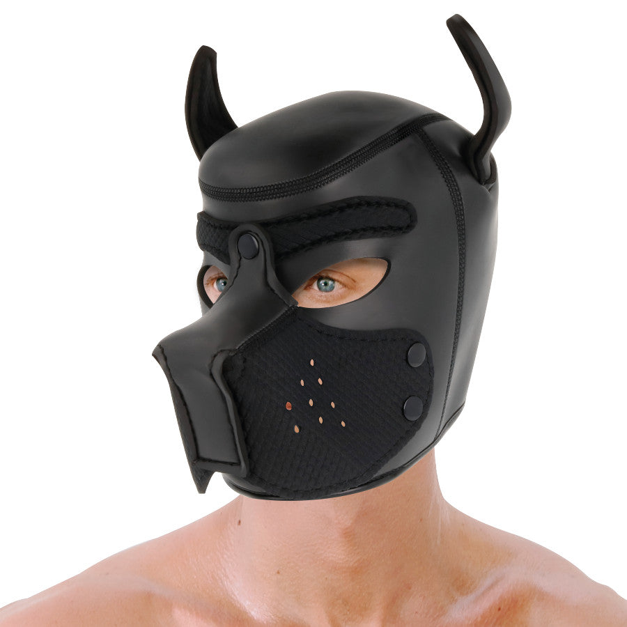 Darkness – Fierce Neoprene Dog Mask With Removable Muzzle