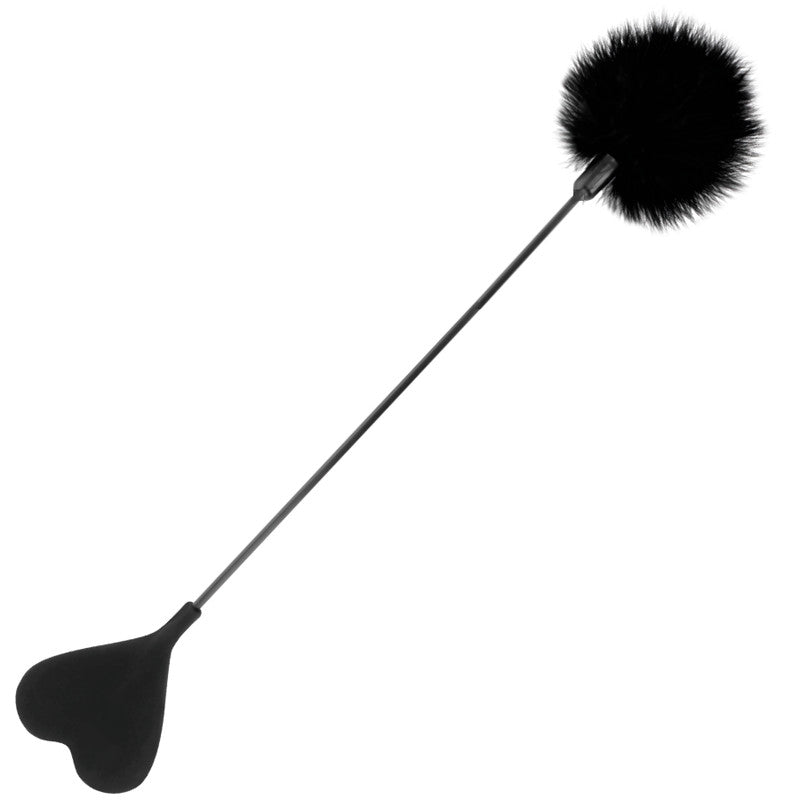 Darkness – 40 Cm Black Feather Whip For Emotional Excitement