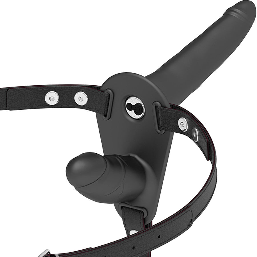 Fetish – Double Penetration Black Vibrator With Harness