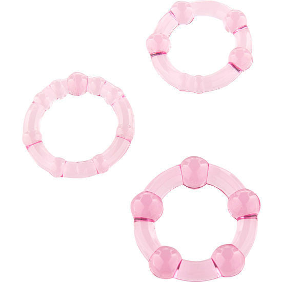 Seven Creations – Three-piece Pink Penis Ring Set