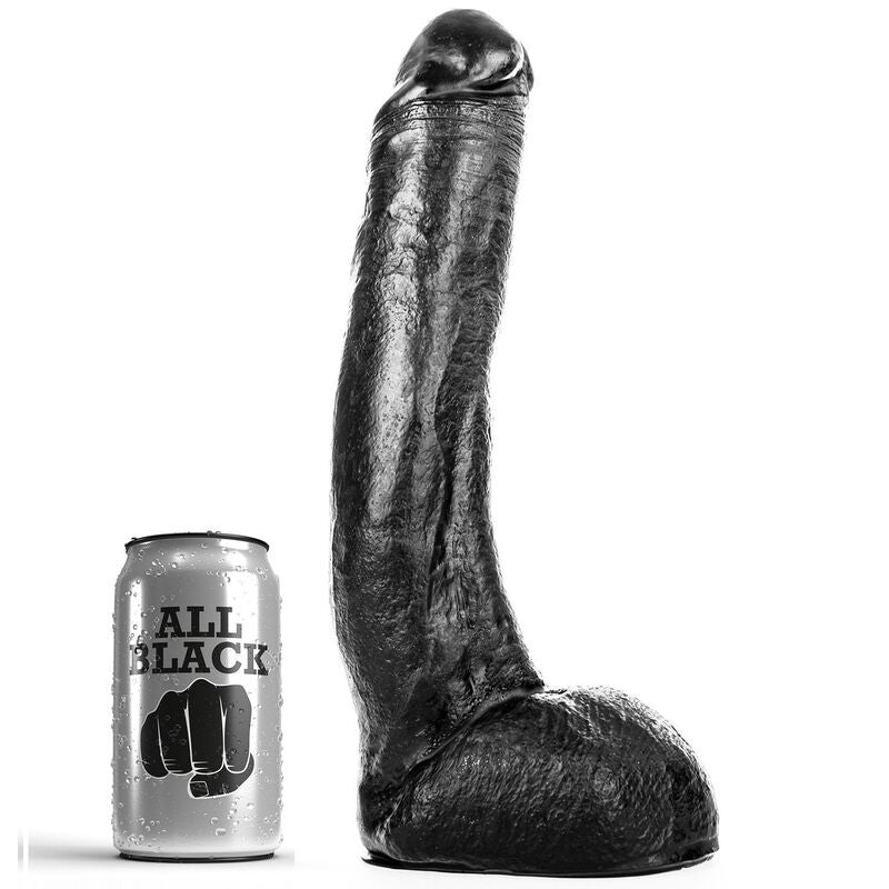 All Black – 29 Cm Curved Dildo For A Premium Experience