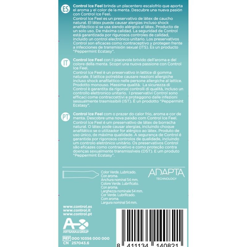 Control Ice Feel – Cooling Intimate Gel 10 Pcs