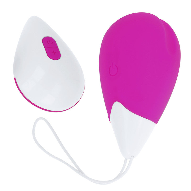 Ohmama – Textured Vibrating Egg With 10 Modes Purple And White