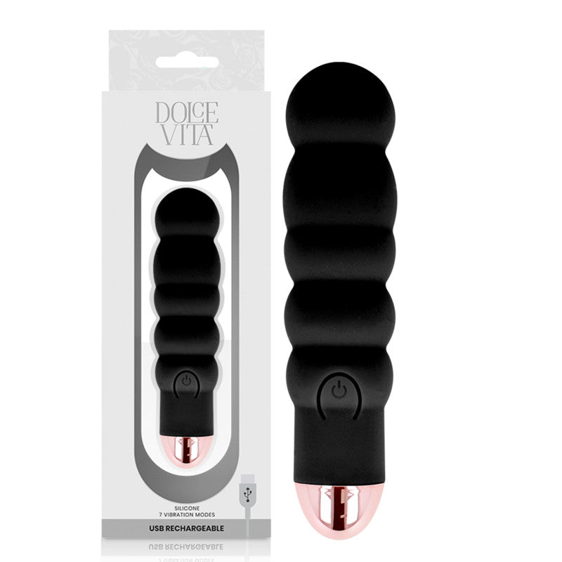 Dolce Vita – Rechargeable 7-speed Vibrator In Black