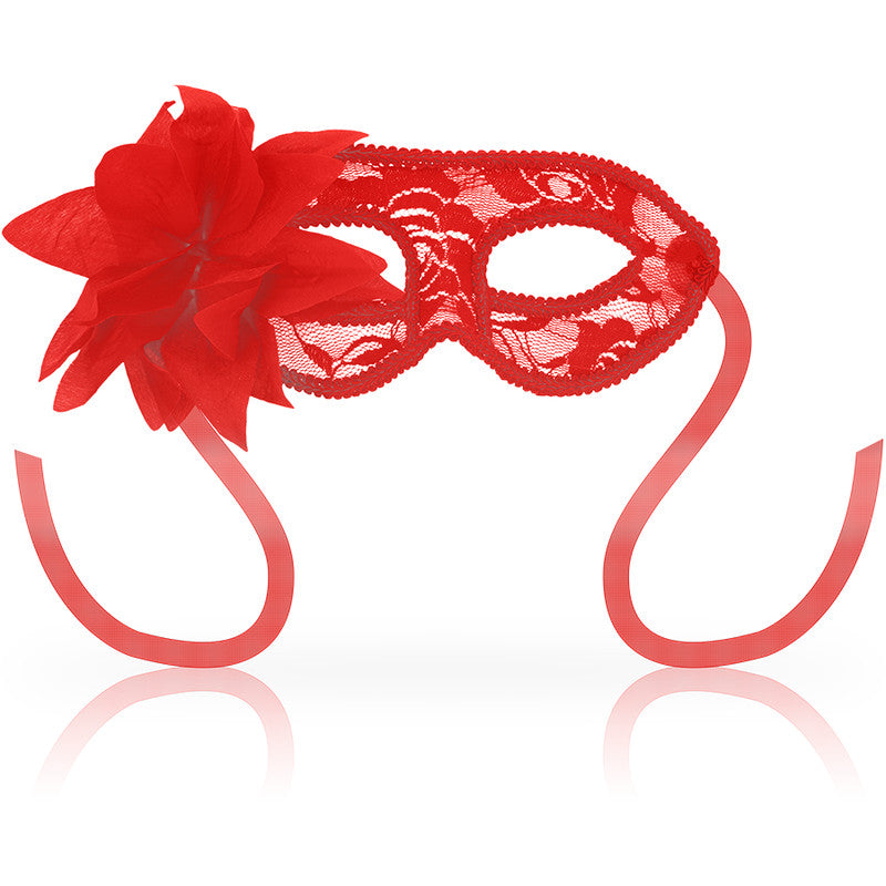 Ohmama - Lace Mask With Red Flower