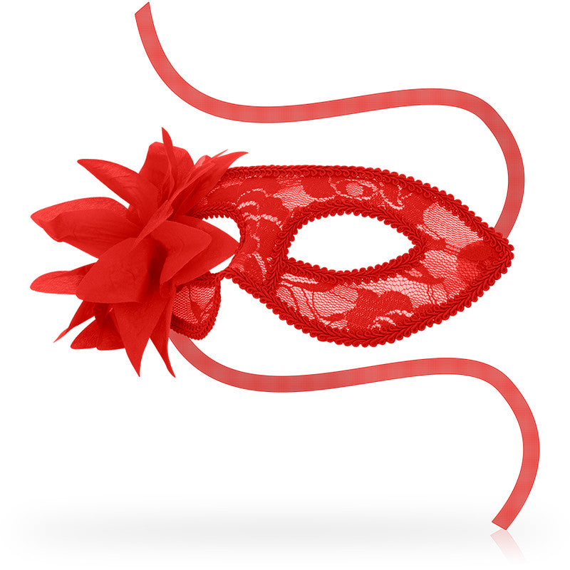 Ohmama - Lace Mask With Red Flower