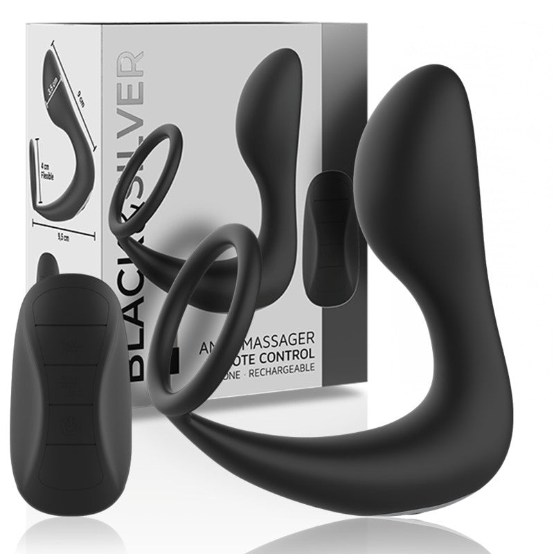 Black&silver – Rechargeable Remote Control Anal Massager