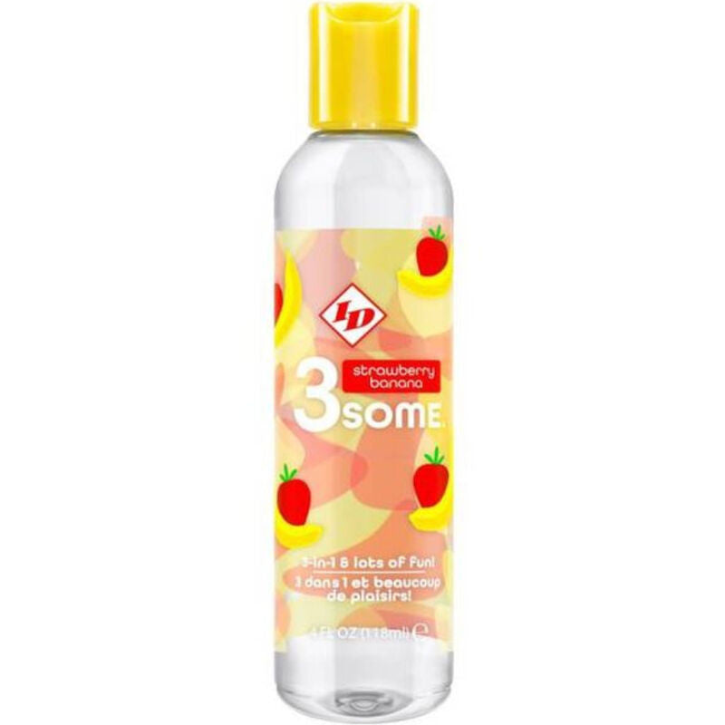Id 3some - 4 Oz Strawberry-banana Lubricant