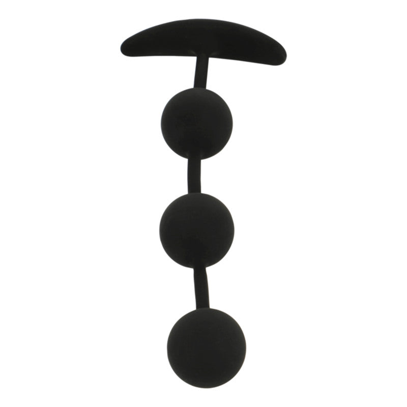 Black&silver - Harry – Silicone With Anal Beads 14 Cm