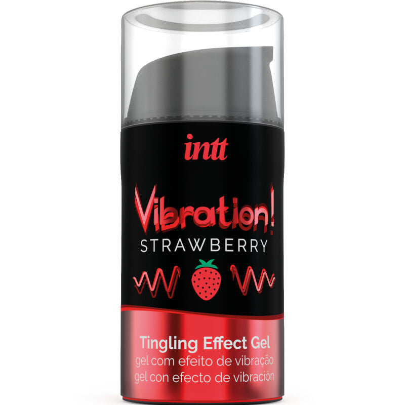 Intt - Powerful Strawberry-flavored Intimate Vibrating Gel 15 Ml
