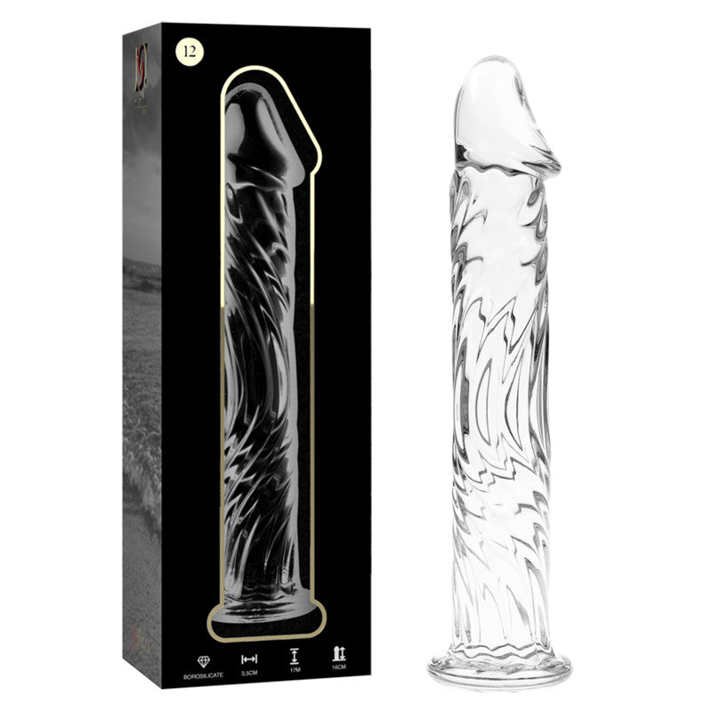 Ibiza Nebula 12 – Transparent Borosilicate Glass Dildo 17 Cm