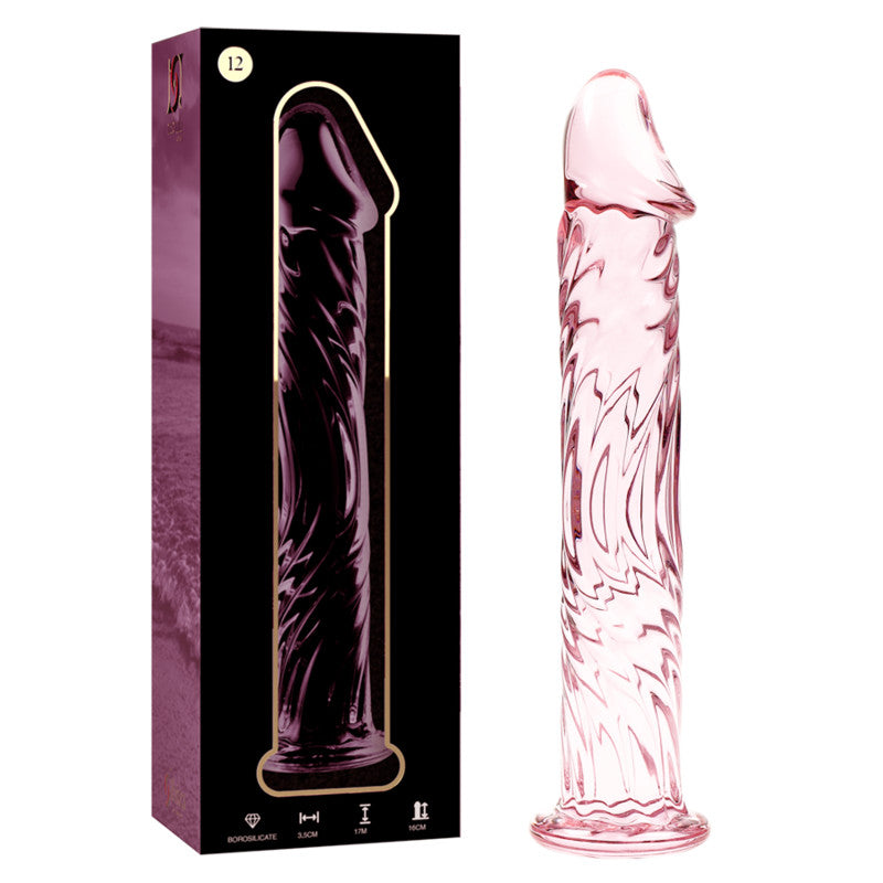 Ibiza Nebula 12 – Premium Glass Dildo Pink 17 Cm