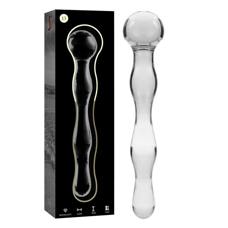 Ibiza Nebula Series - Transparent Glass Dildo 18 Cm