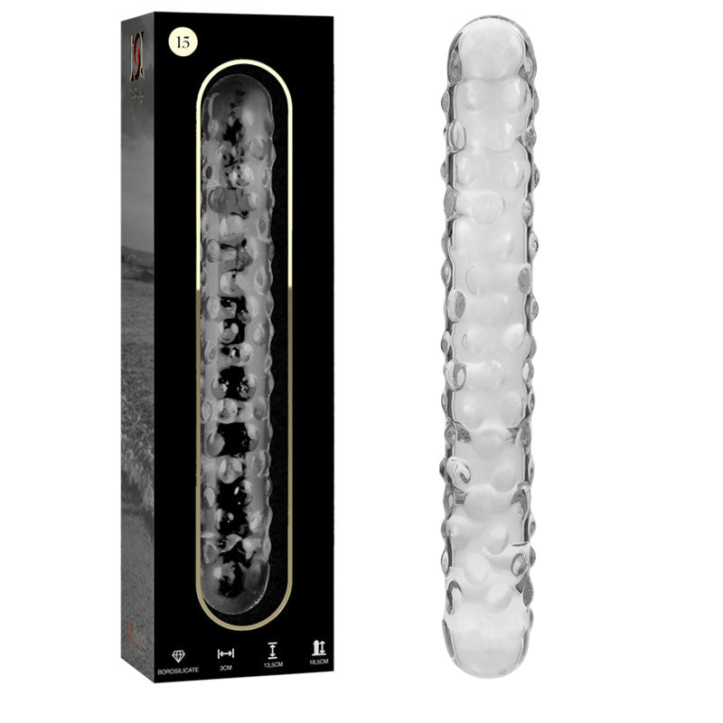 Ibiza Nebula 15 – Transparent Glass Dildo 18.5 Cm