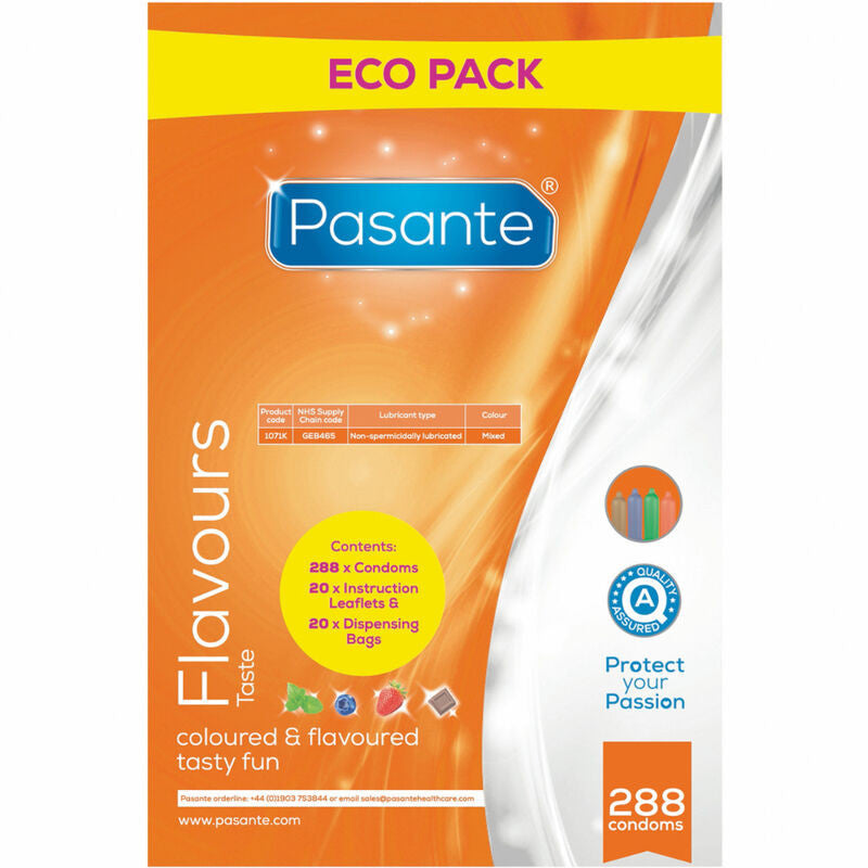 Pasante - Flavored Condoms Eco Pack 288 Pcs