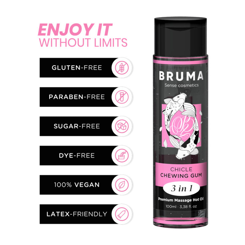 Bruma - Premium Massage Oil Chewing Gum 3 In 1 - 100 Ml