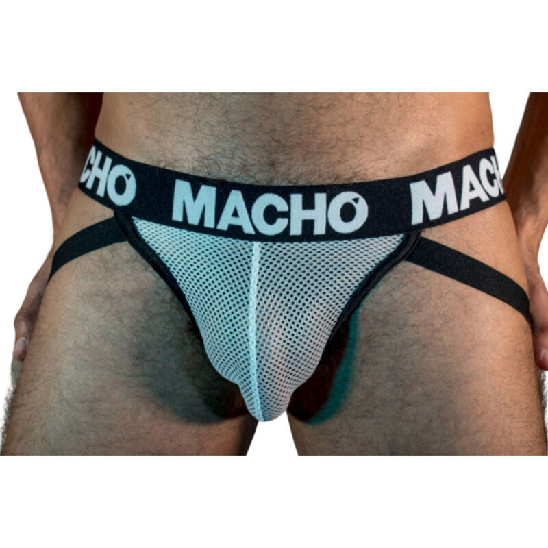 Macho Mx26x1 – Premium White Jock Grid Men's Underwear