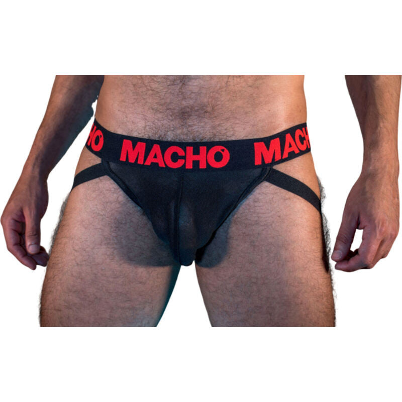 Macho Mx26x2 - Stylish Black And Red Jockstrap