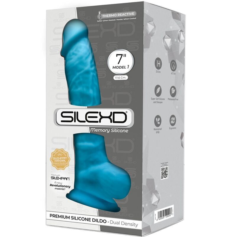 Silexd Model 1 – Premium Realistic Penis Blue Silicone 17.5 Cm