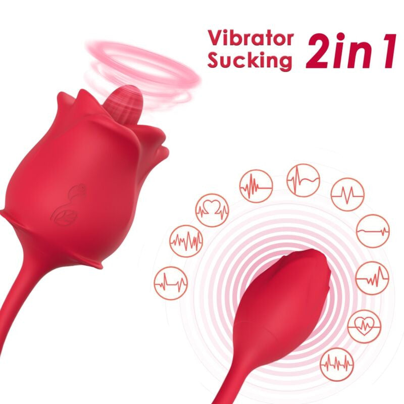 Armony - Rose 2-in-1 Clitoral Stimulator And Vibrator 10 Modes