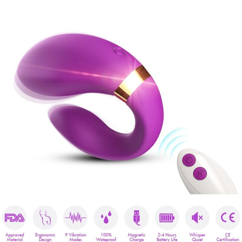 Armony Crescent – remote Control Couple Vibrator Purple