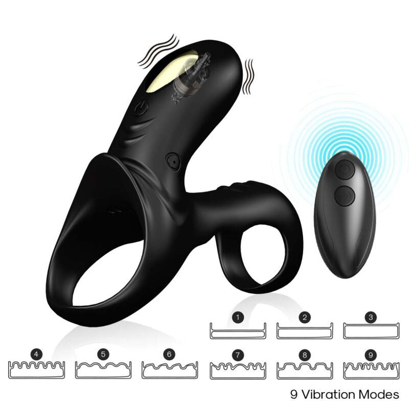 Armony Ranger – Double Vibrating Ring For Couples Black