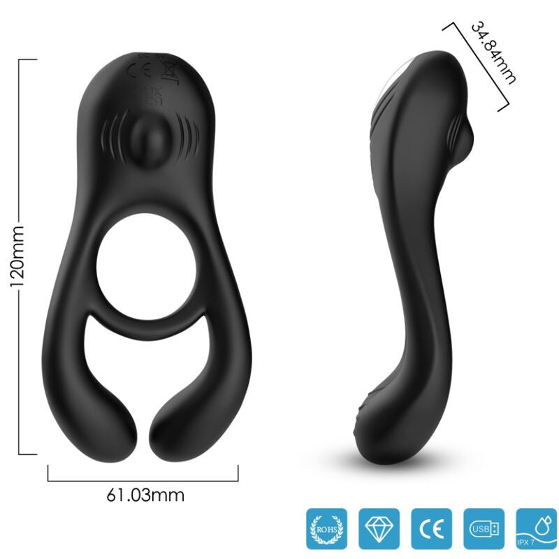 Armony Veyron – Double Vibrator Ring For Couples Black