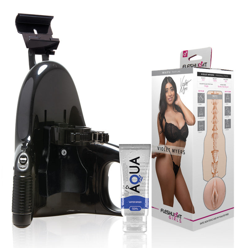 Fleshlight Violet Myers Waifu Masturbator With Universal Automatic Adapter + 50ml Lubricant - Vagina
