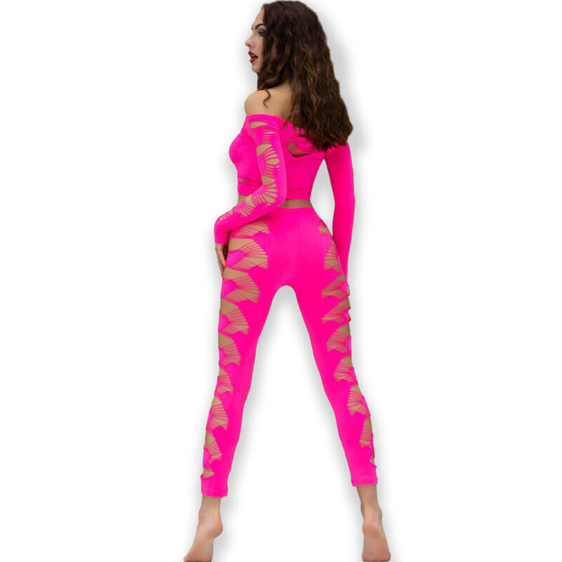 Chilirose - Sensual Fuchsia Top And Pants Set