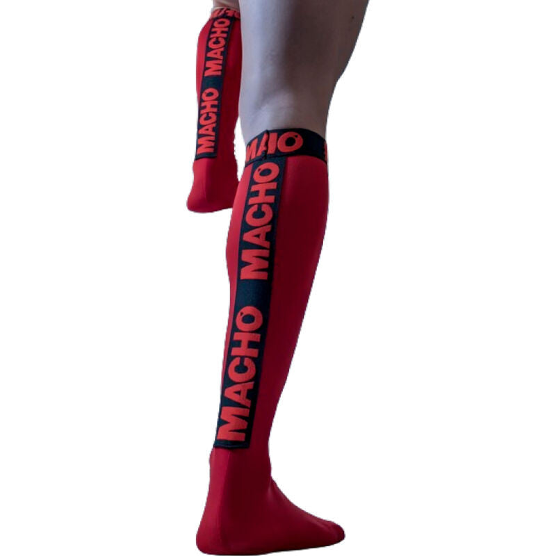 Macho - Red Thin Premium Socks In One Size