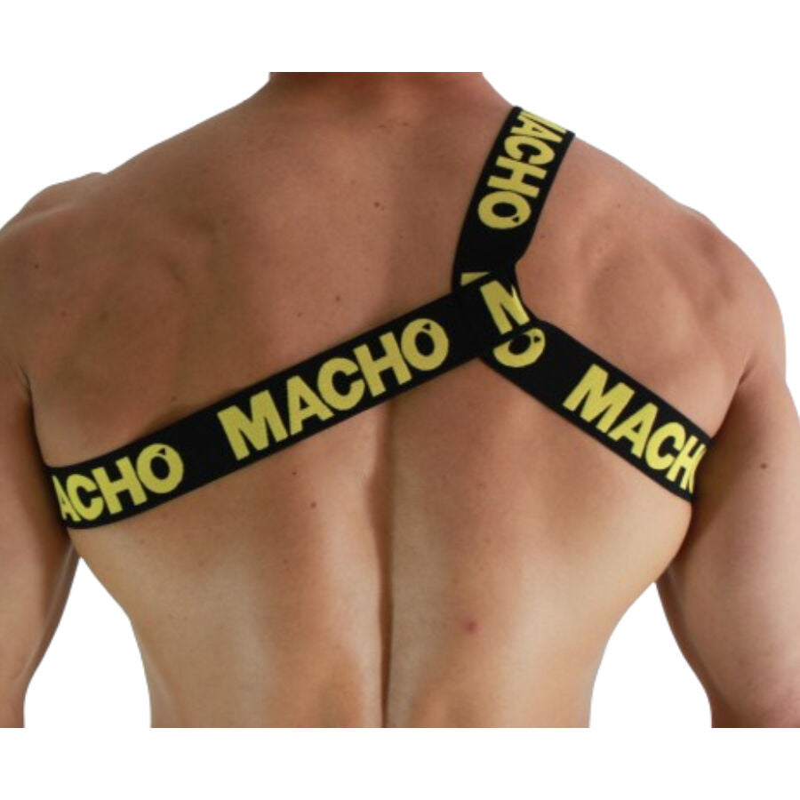 Macho - Stylish Romanian Harness Yellow Size L/xl