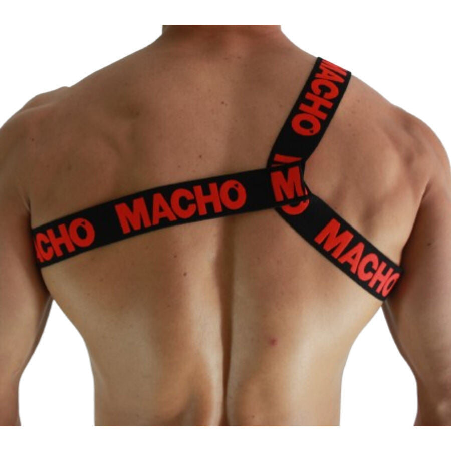 Macho - Sensual Red Romanian Harness In Size L/xl