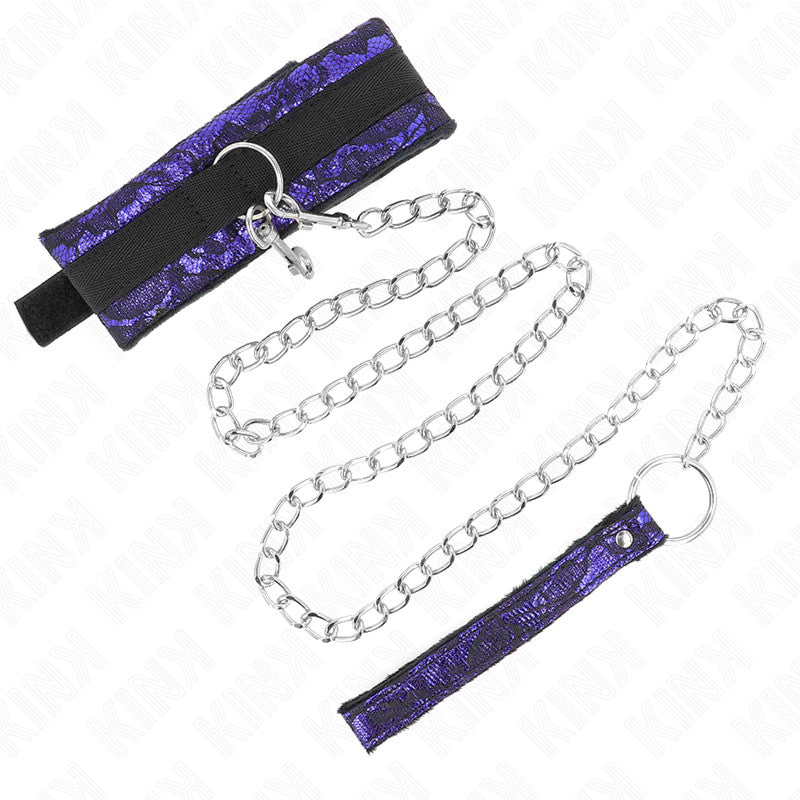 Kink - Short Velvet Lace Necklace With Belt 105 Cm